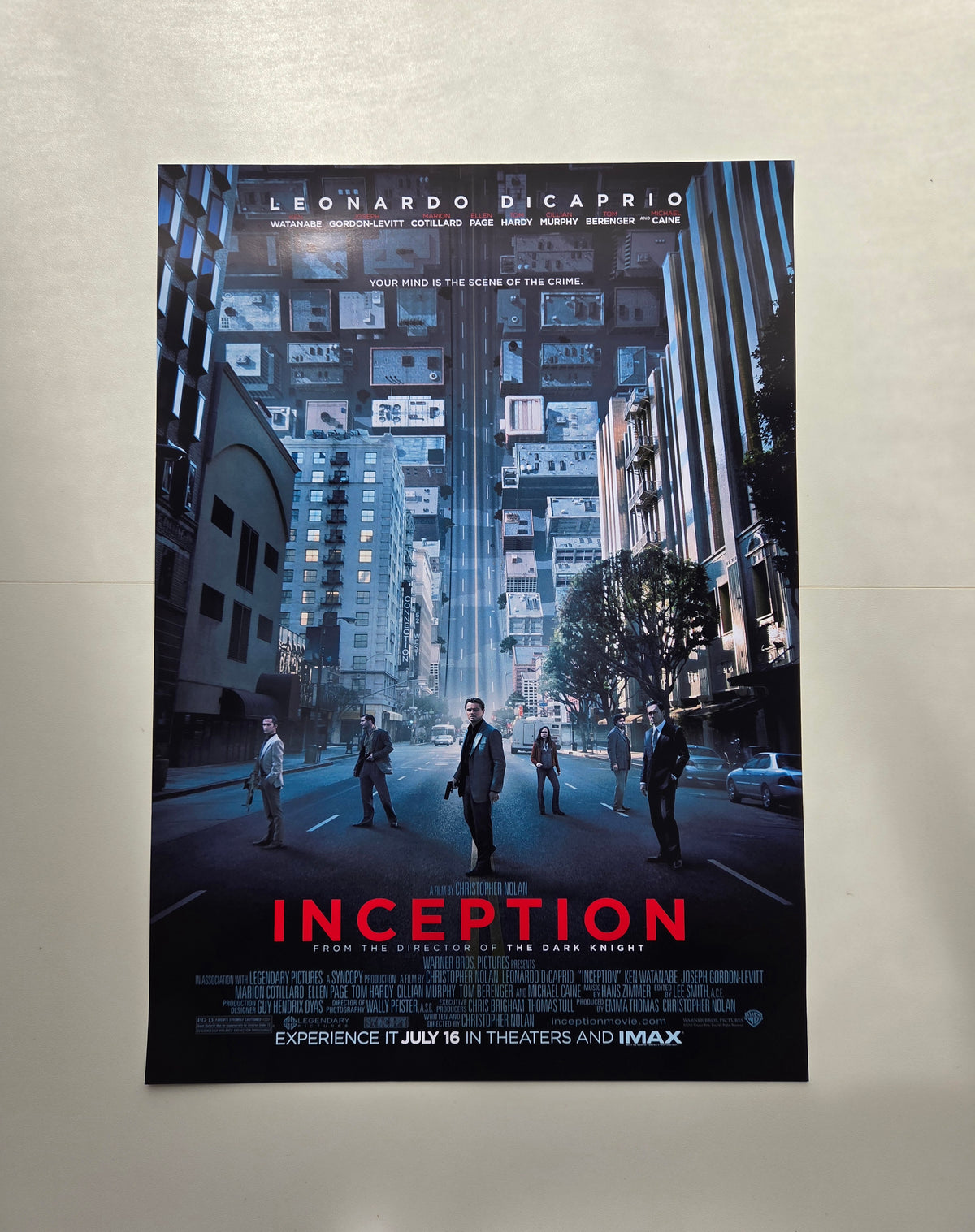 Affiche Cinéma Originale Film - Inception (2010) - Christopher Nolan